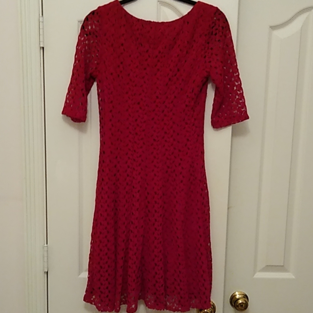 Rabbit Rabbit Rabbit Red Lace Dress - Picture 4 of 4